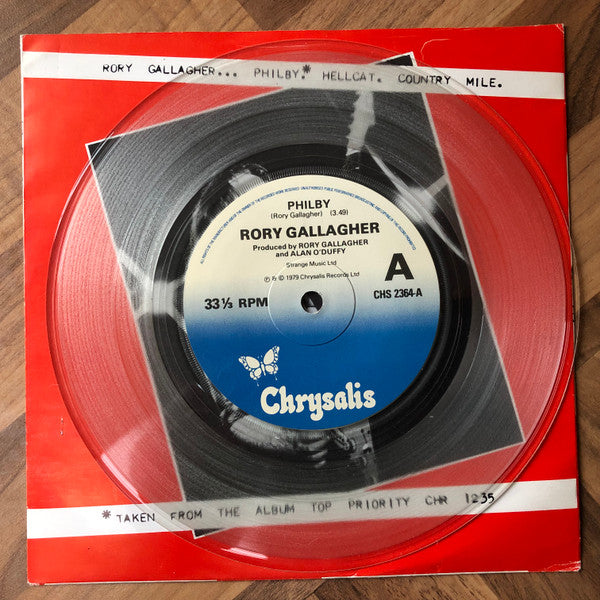 Rory Gallagher : Philby / Hellcat / Country Mile (7", Single, Ltd, Cle)