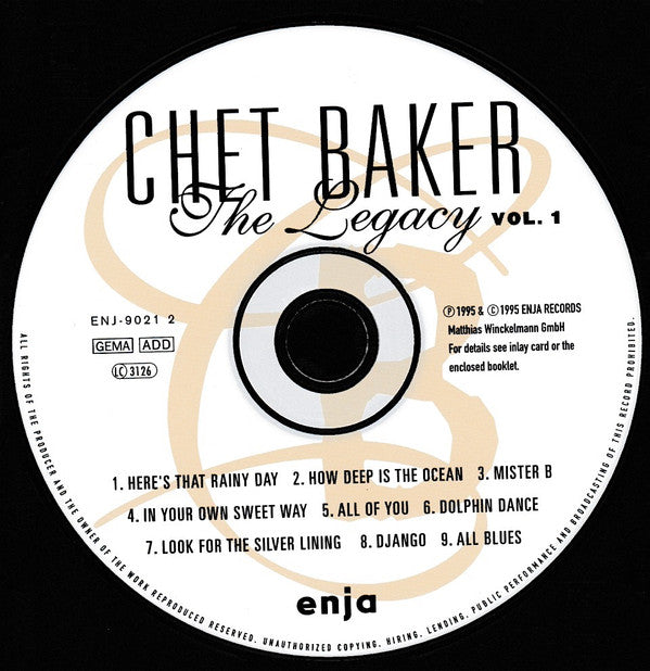 Chet Baker : The Legacy (CD, Album)