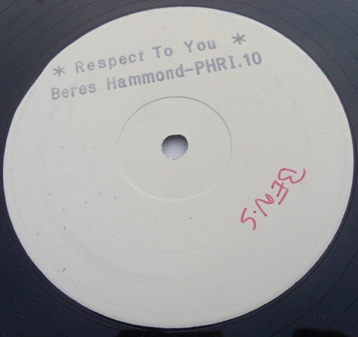 Beres Hammond : Respect To You (12", Promo, W/Lbl)