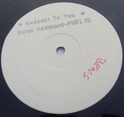 Beres Hammond : Respect To You (12", Promo, W/Lbl)