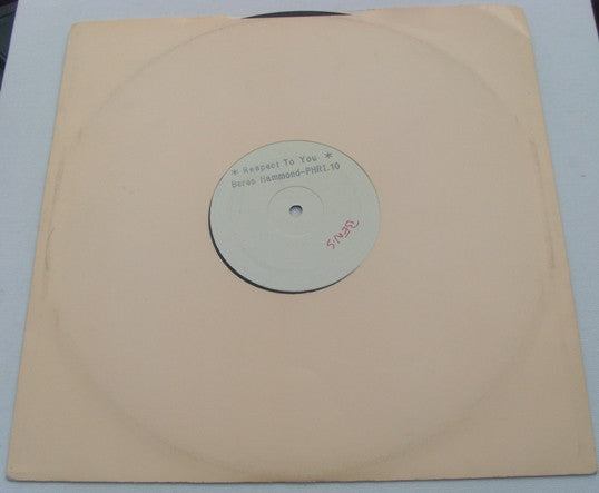 Beres Hammond : Respect To You (12", Promo, W/Lbl)
