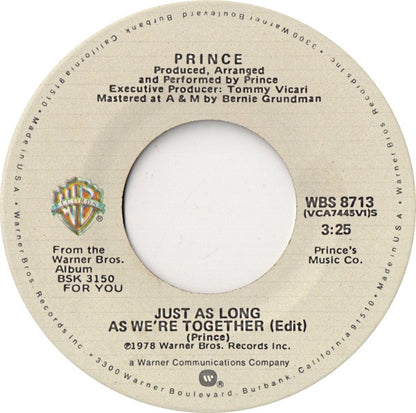 Prince : Just As Long As We're Together (7", Spe)