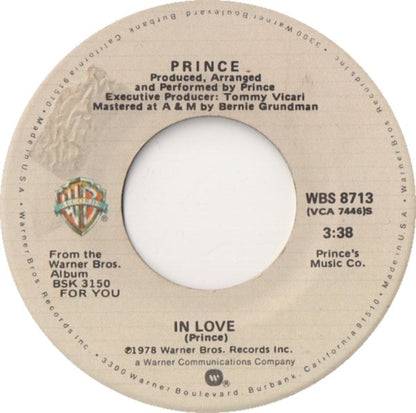 Prince : Just As Long As We're Together (7", Spe)