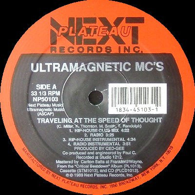 Ultramagnetic MC's : Traveling At The Speed Of Thought / A Chorus Line (12")