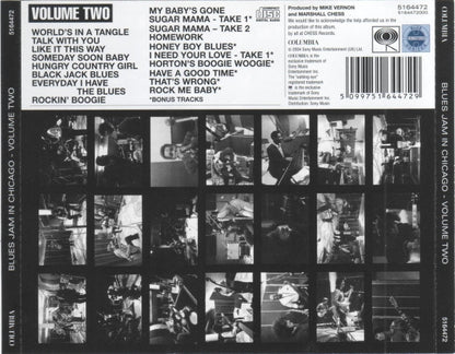 Fleetwood Mac, Otis Spann, Willie Dixon, J.T. Brown, David "Honeyboy" Edwards, S.P. Leary : Blues Jam In Chicago - Volume Two (CD, Album, RE, RM)