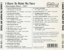 Various : I Have To Paint My Face: Mississippi Blues – 1960 (CD, Comp, RE)