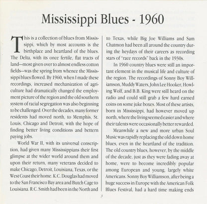 Various : I Have To Paint My Face: Mississippi Blues – 1960 (CD, Comp, RE)