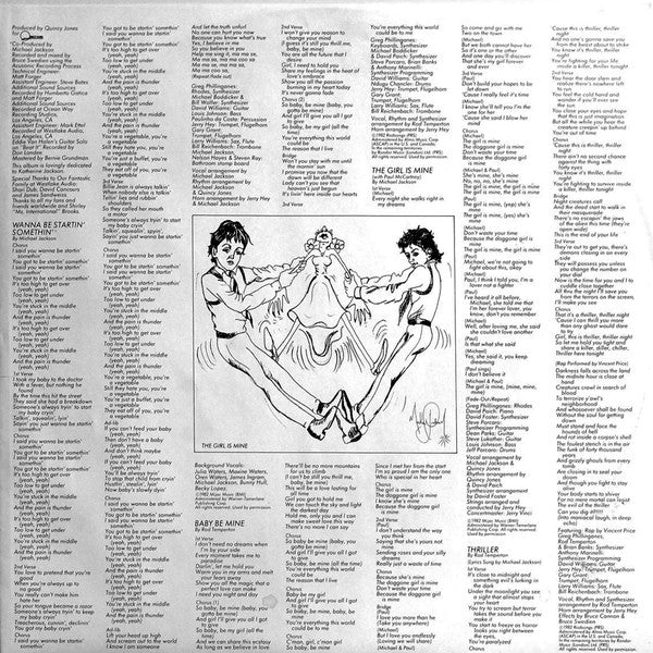 Michael Jackson : Thriller (LP, Album, RE, Gat)