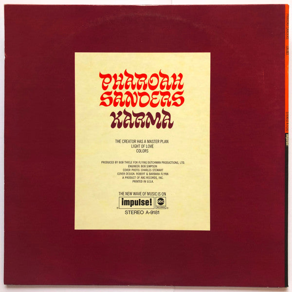 Pharoah Sanders : Karma (LP, Album, Gat)