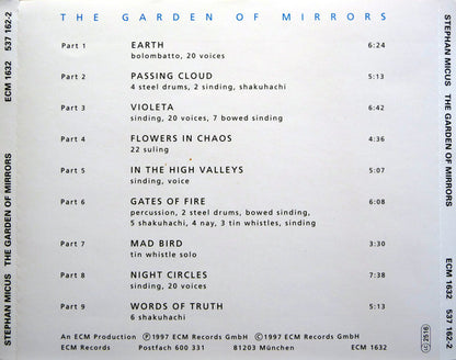 Stephan Micus : The Garden Of Mirrors (CD, Album)