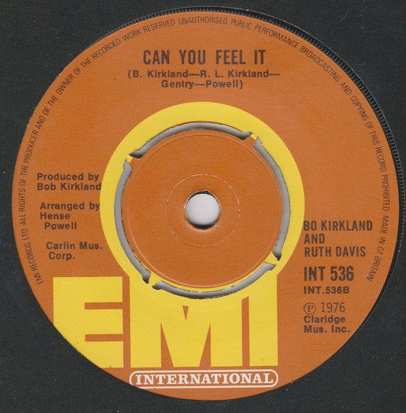 Bo Kirkland & Ruth Davis : Easy Loving (7", Single)