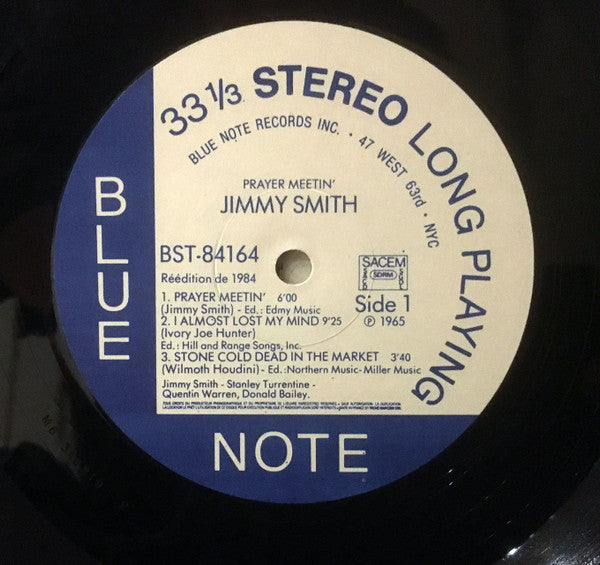 Jimmy Smith  With Stanley Turrentine : Prayer Meetin' (LP, Album, RE)