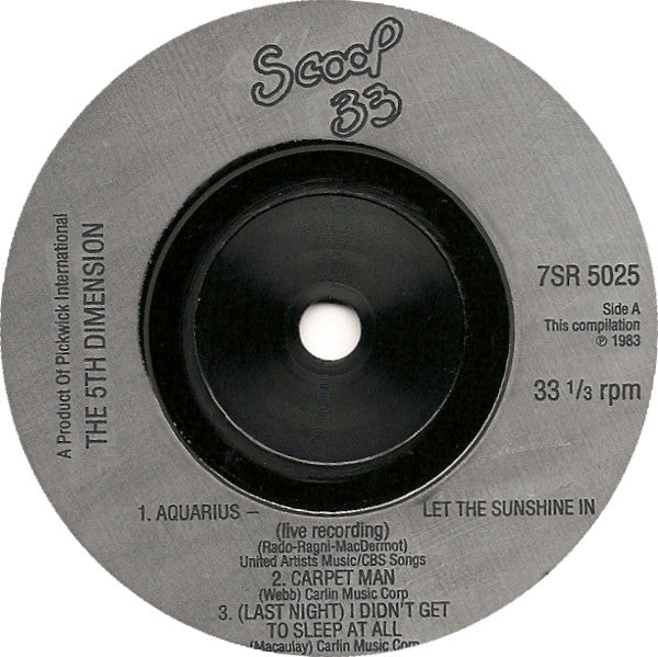 Fifth Dimension* : Fifth Dimension (7", Album, Comp)