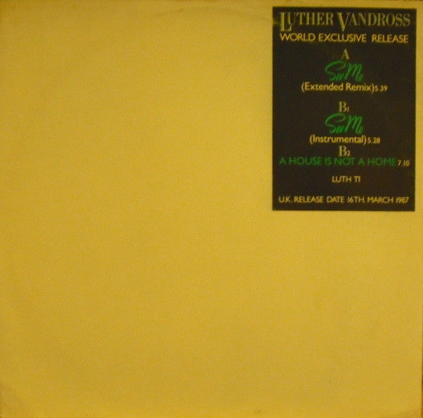 Luther Vandross : See Me (12", Promo, W/Lbl)
