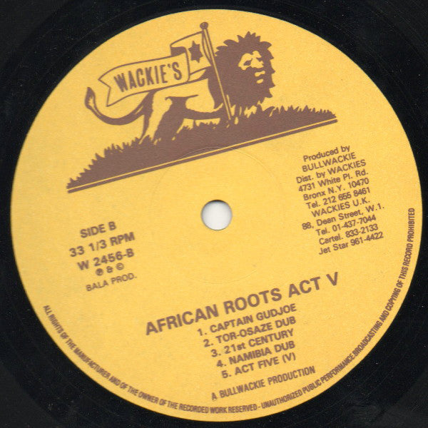 Wackies Rhythm Force : African Roots Act V (LP, Album)