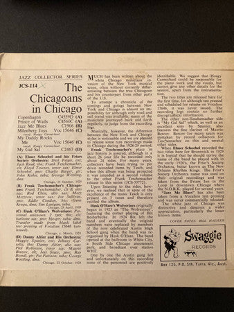 Frank Teschemacher : The Chicagoans in Chicago (7", EP)