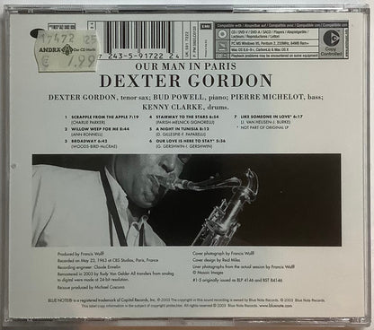 Dexter Gordon : Our Man In Paris (CD, Album, Copy Prot., RE, RM, EMI)