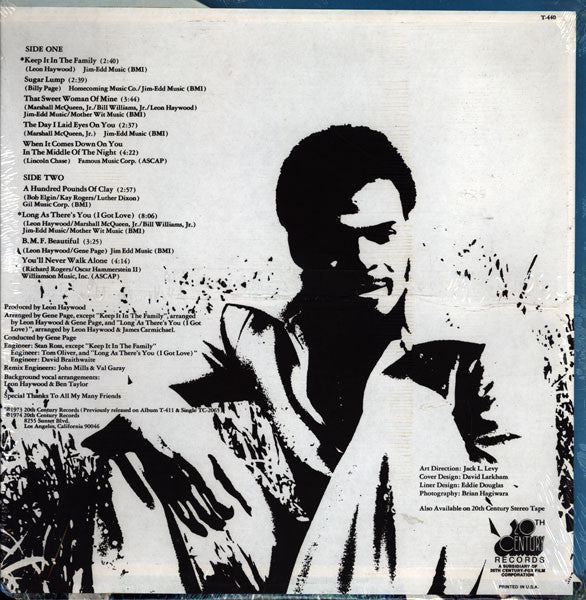 Leon Haywood : Keep It In The Family (LP, Album, Ter)
