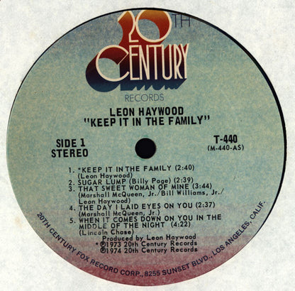 Leon Haywood : Keep It In The Family (LP, Album, Ter)
