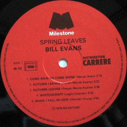 Bill Evans : Spring Leaves (2xLP, Comp, RE, RM)