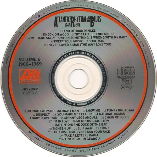 Various : Atlantic Rhythm & Blues 1947-1974, Volume 6 1966-1969 (CD, Comp)