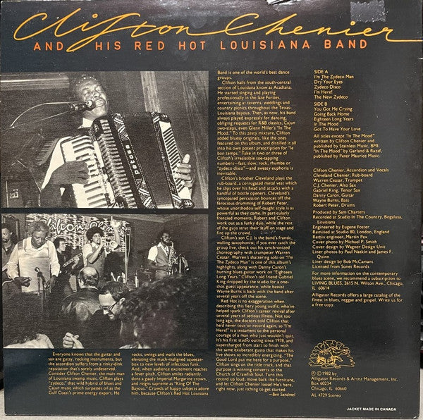 Clifton Chenier And His Red Hot Louisiana Band : I'm Here! (LP, Album)