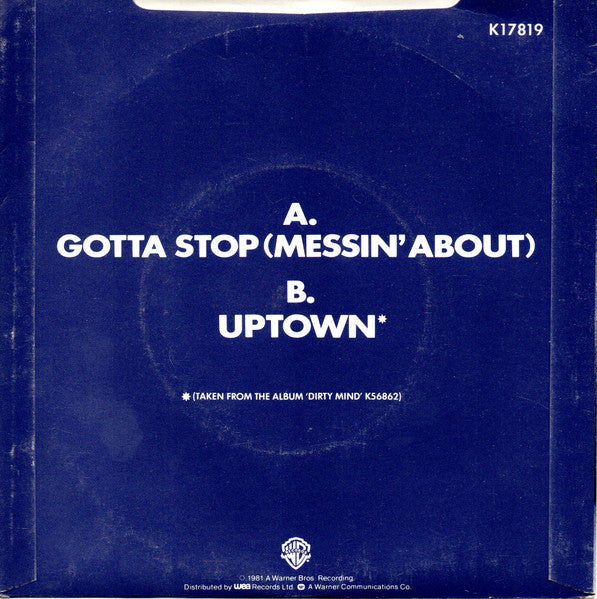 Prince : Gotta Stop (Messin' About) (7", Single)