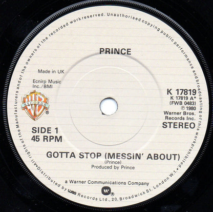 Prince : Gotta Stop (Messin' About) (7", Single)