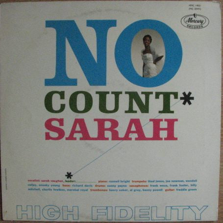 Sarah Vaughan : No Count Sarah (LP, Album, Mono)
