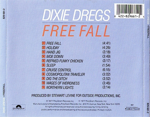 Dixie Dregs : Free Fall (CD, Album, RE)