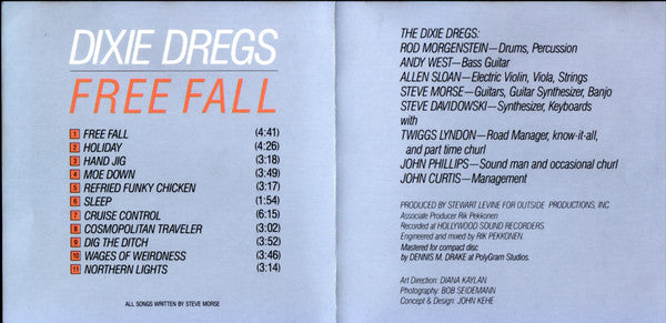 Dixie Dregs : Free Fall (CD, Album, RE)