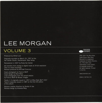 Lee Morgan : Volume 3 (CD, Album, RE, RM)