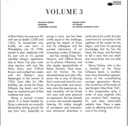 Lee Morgan : Volume 3 (CD, Album, RE, RM)