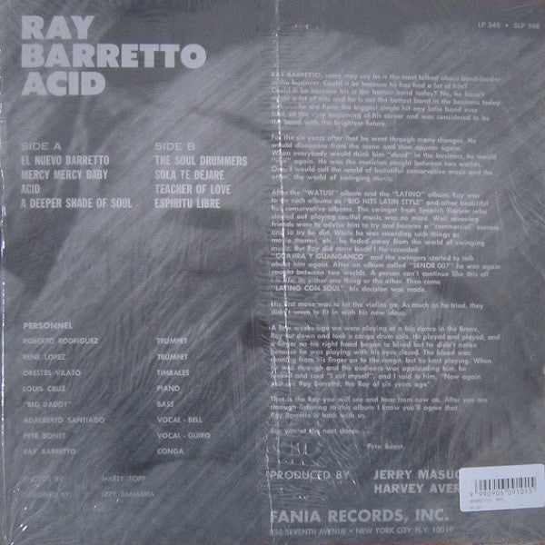 Ray Barretto : Acid (LP, Album, RE)