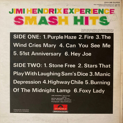 The Jimi Hendrix Experience : Smash Hits (LP, Comp)