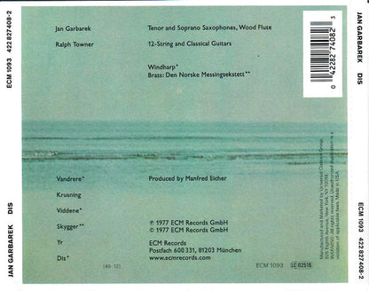 Jan Garbarek : Dis (CD, Album, RE)