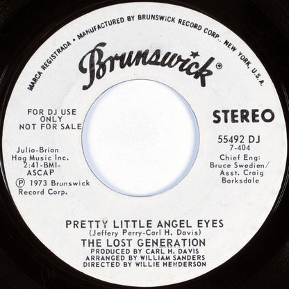The Lost Generation : Pretty Little Angel Eyes / You Only Get Out Of Love (What You Put In) (7", Promo)
