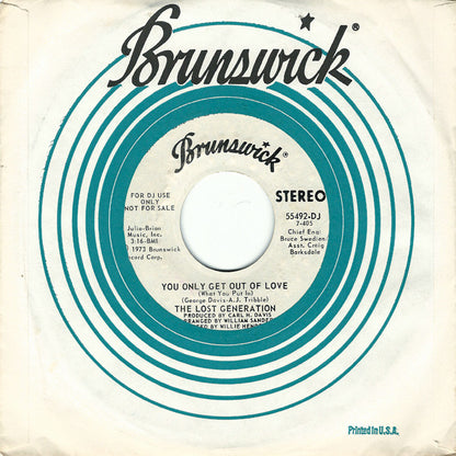 The Lost Generation : Pretty Little Angel Eyes / You Only Get Out Of Love (What You Put In) (7", Promo)