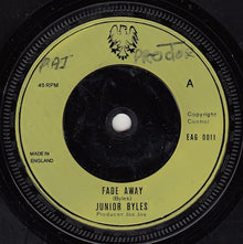 Junior Byles : Fade Away (7", Single, Pal)