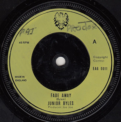 Junior Byles : Fade Away (7", Single, Pal)