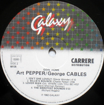 Art Pepper / George Cables : Goin' Home (LP, Album)