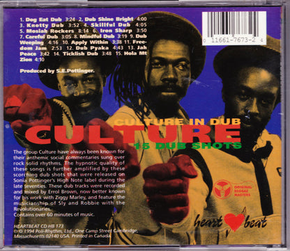 Culture : Culture In Dub - 15 Dub Shots (CD, Comp)