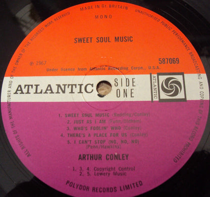 Arthur Conley : Sweet Soul Music (LP, Album, Mono)