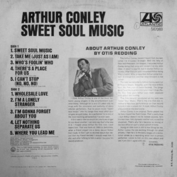 Arthur Conley : Sweet Soul Music (LP, Album, Mono)
