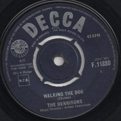 The Dennisons : Walking The Dog (7", Single)