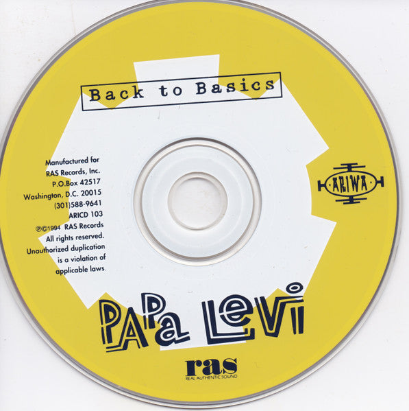 Papa Levi : Back To Basics (CD, Album)