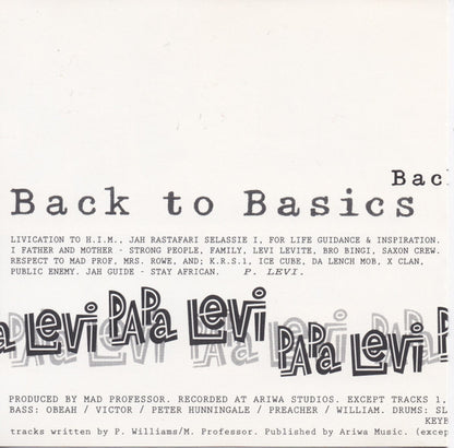Papa Levi : Back To Basics (CD, Album)