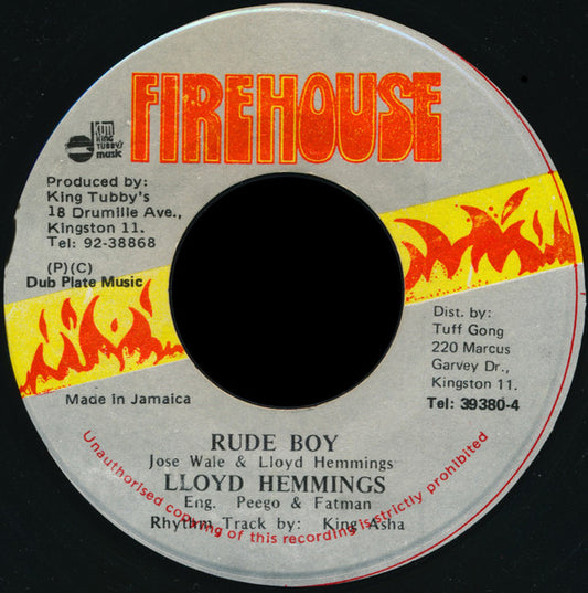 Lloyd Hemmings : Rude Boy (7")
