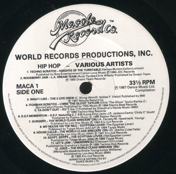Various : The Best Of West Coast Hip Hop (LP, Comp, Mixed)
