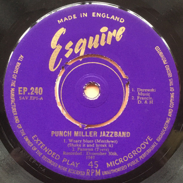 Punch Miller Jazzband : Punch Miller Jazzband (7", EP)